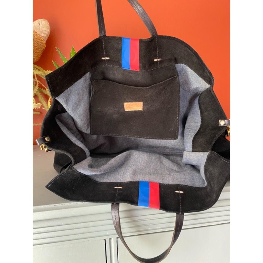 ✨Sold ✨ CLARE V. Simple Stripe Suede Tote - Picture 9 of 16
